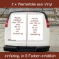 Preview: Car stickers 2x large vehicle lettering