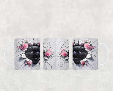 Tasse mit 3 D Katze Variante 5