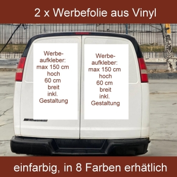 Autoaufkleber Hecktür 2 er Set Fahrzeugbeschriftung