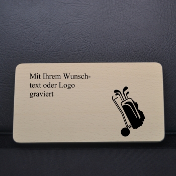 Frühstücksbrettchen mit Golf Schläger Tasche