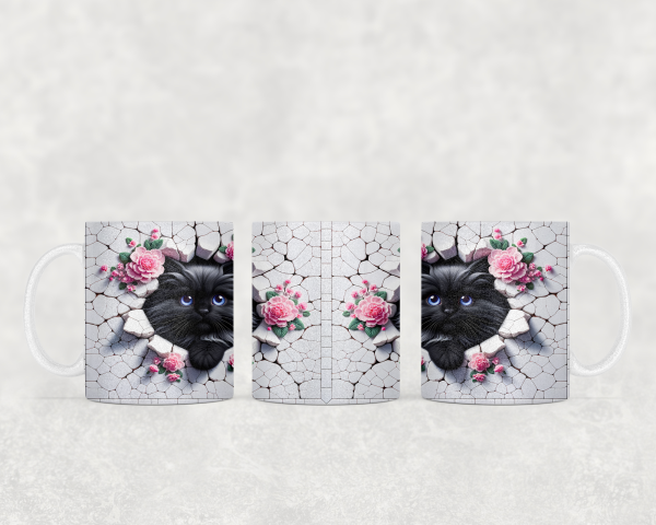 11 oz Tasse mit 3 D Katze Motiv 5