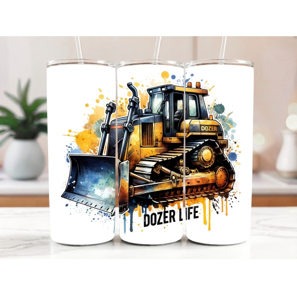 20 Tasse mit Bulldozer Motiv 2