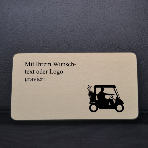 Frühstücksbrettchen mit  Golfwagen