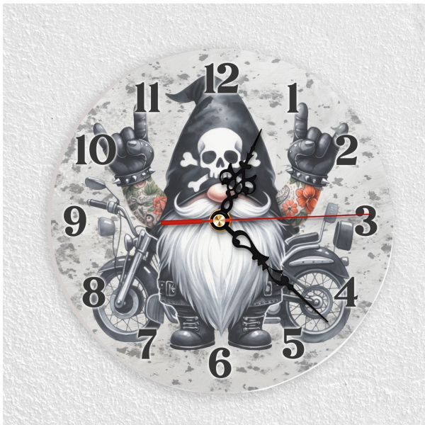 Wall clock with motif