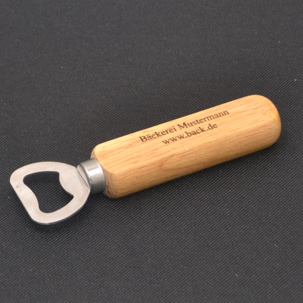 1 bottle opener / design, wood with engraving