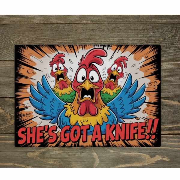 Glass cutting board "funny fruit"