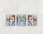 11 oz cup with 3 d cat motif 3